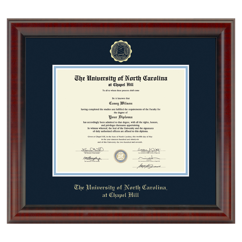 University Of North Carolina Diploma Frame - Fidelitas 