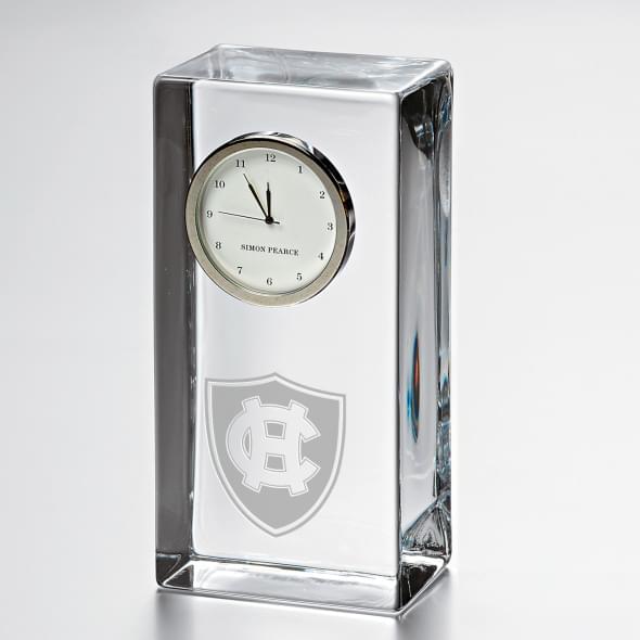 Holy Cross Tall Glass Desk Clock by Simon Pearce Image-1